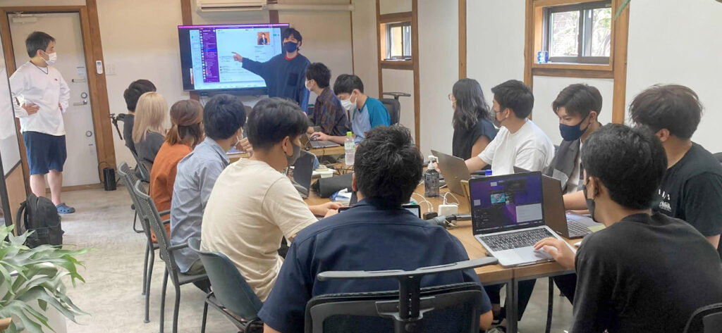 Conducting future design workshop in 2022 at Fostering future entrepreneurs in Omishima island with TechIS inc and Ehime Prefectural government.